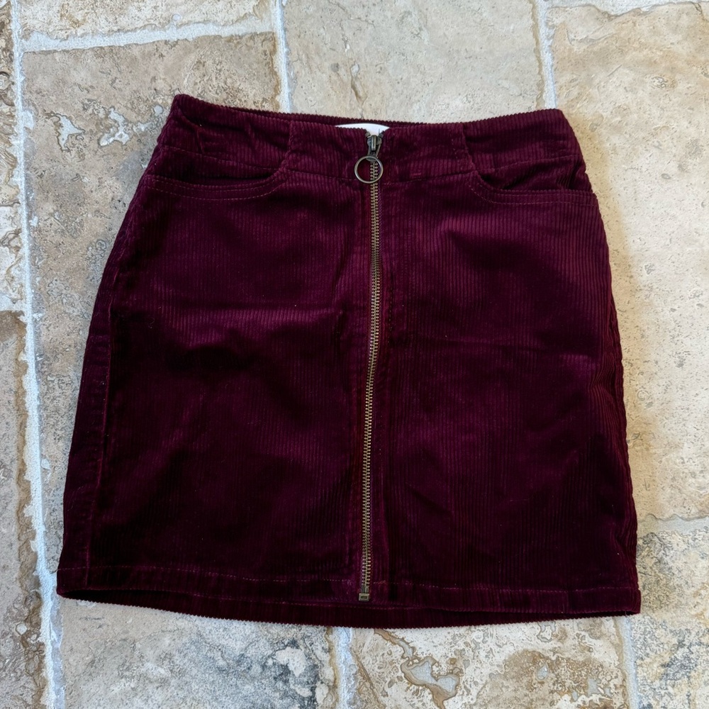 Corduroy maroon/burgundy skirt